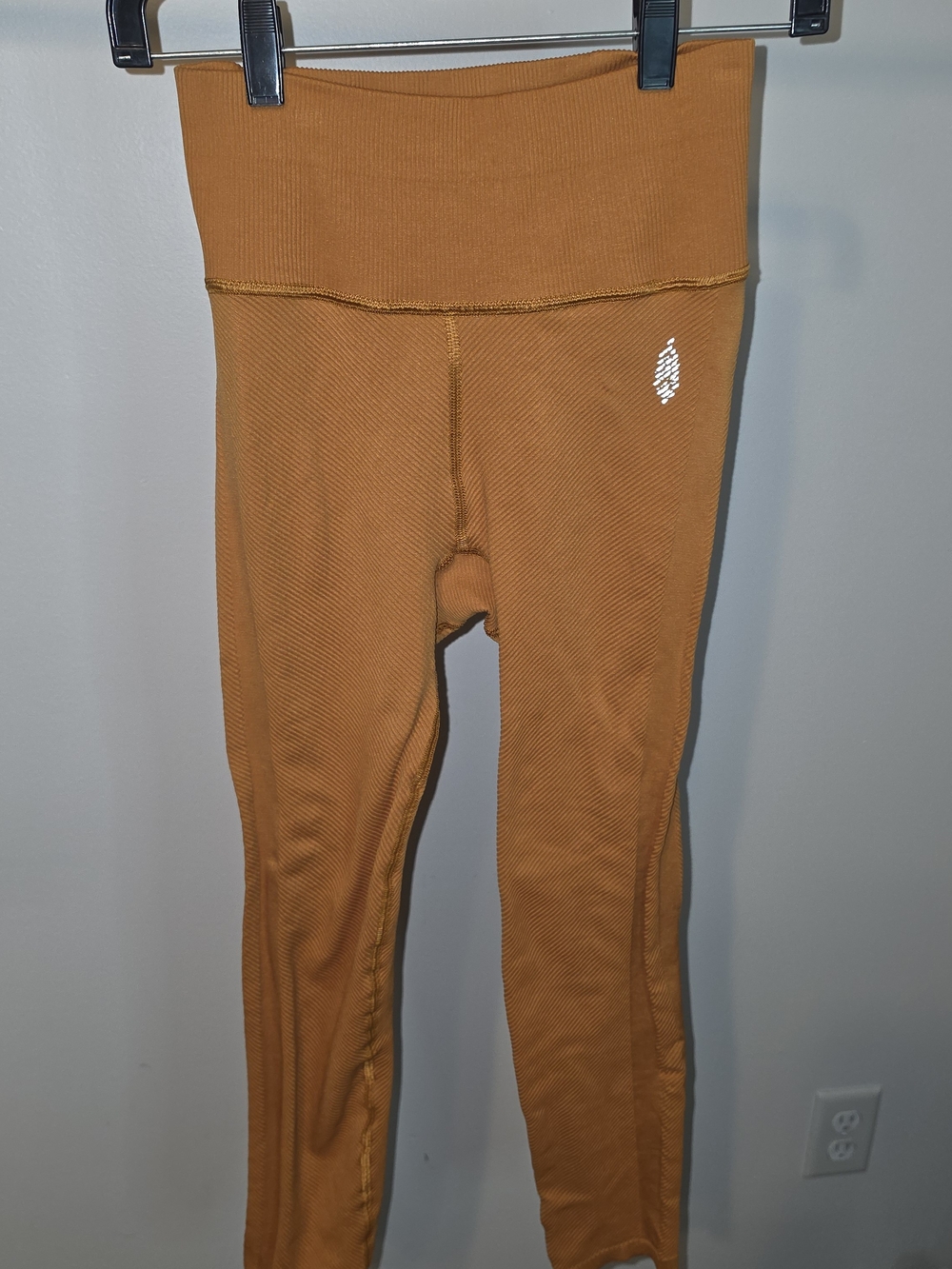 FP Movement by Free People Ribbed High-Waist Leggings - Mustard